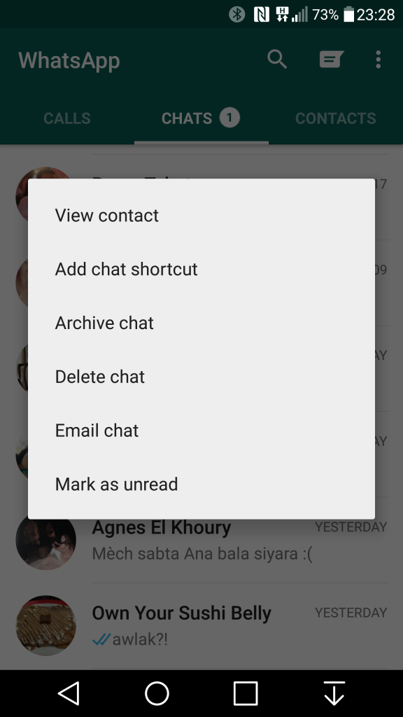 android mark text as unread